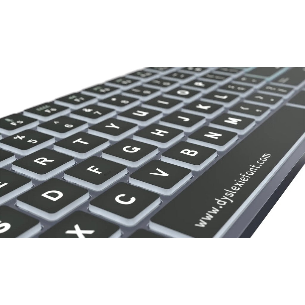 Logickeyboard TITAN Dyslexie Wireless Backlit Keyboard for Mac