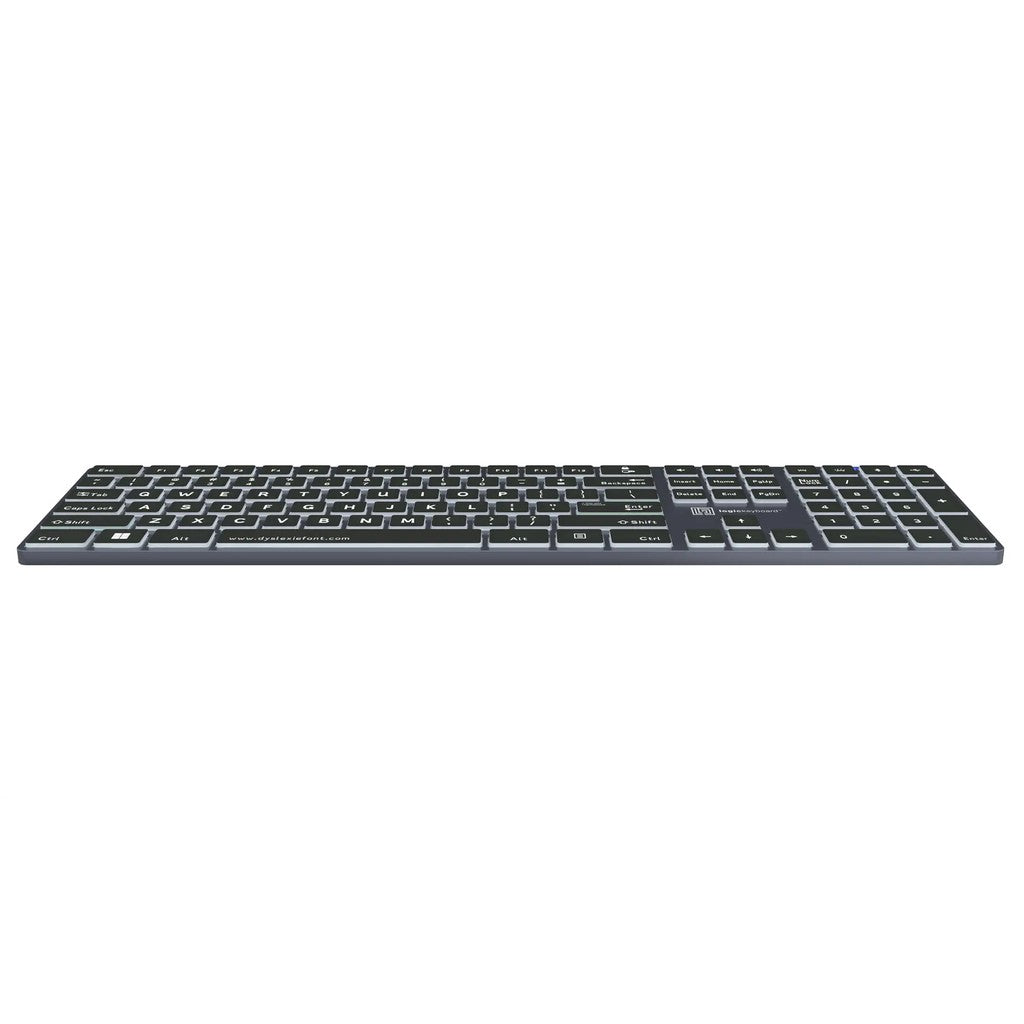 Logickeyboard TITAN Dyslexie Wireless Backlit Keyboard for Windows