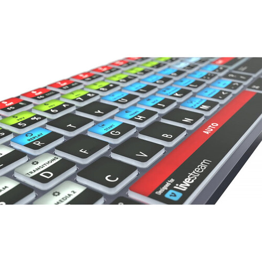 Logickeyboard TITAN Vimeo Livestream Wireless Backlit Keyboard for Mac