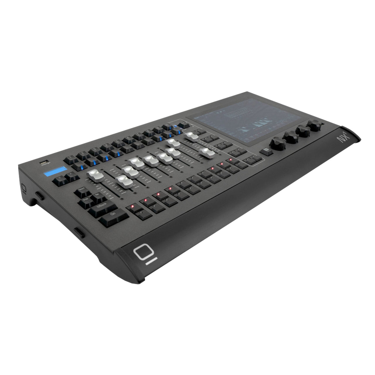 Obsidian Control NX1 Full HD Multi Touchscreen 8 Universe Lighting Console with 10.1 inch Full HD multi-touchscreen ONYX Essential 8 Universe license motorized playbacks and DMX ports
