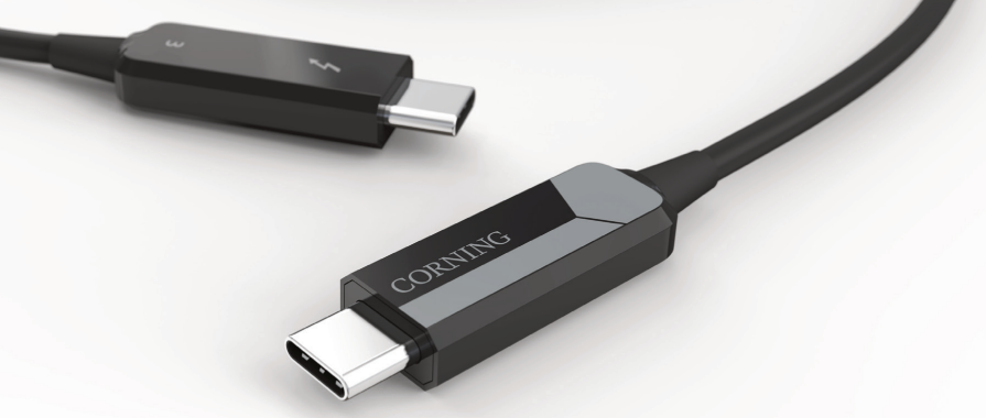 Corning 25 Meter Thunderbolt 3 USB-C Optical Cable for extended high-speed connections