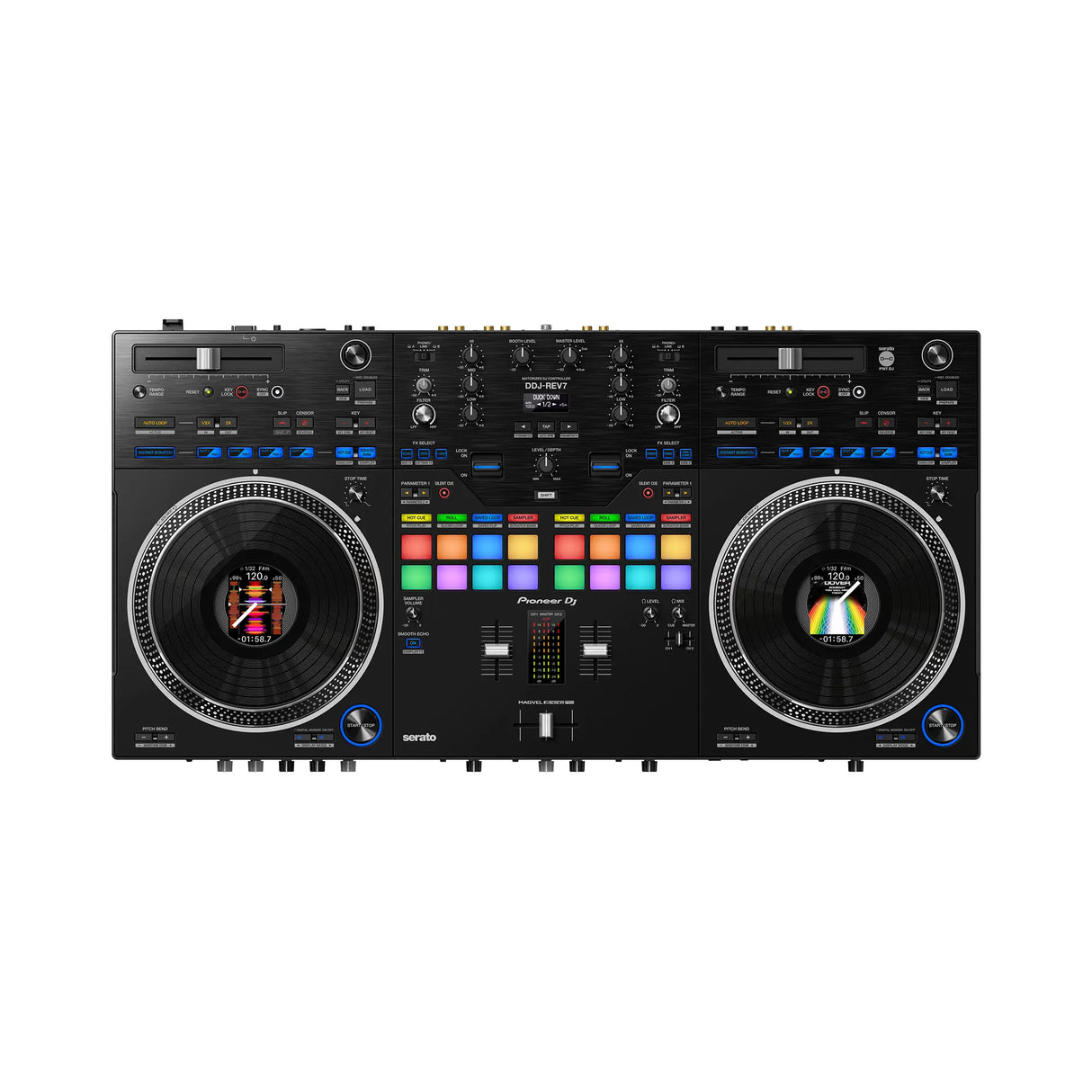 Pioneer DJ DDJ-REV7 Scratch-Style 2-Channel Professional DJ Controller for Serato