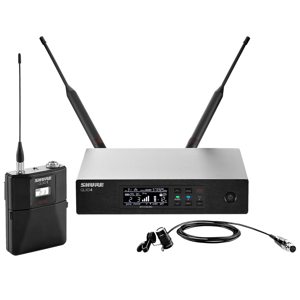 Shure QLXD14/85 Wireless Lavalier Microphone System with WL185 - G50: 470 - 534 MHz