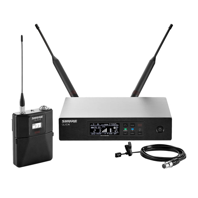 Shure QLXD14/93 Wireless Lavalier Microphone System with WL93 - G50: 470 - 534 MHz
