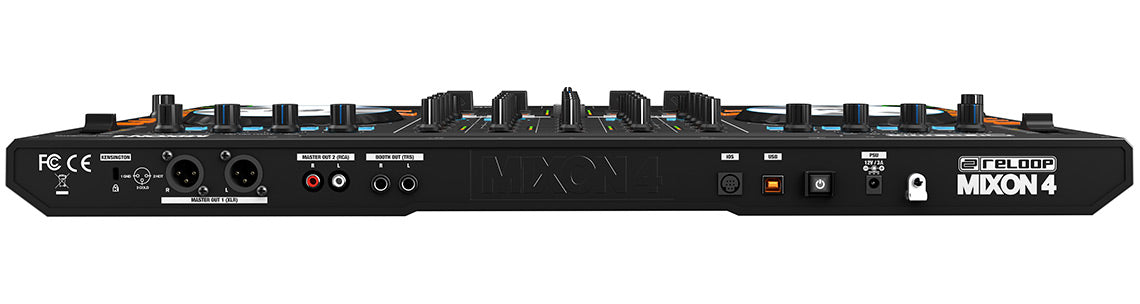 Reloop MIXON 4 hybrid 4-channel DJ controller for Serato DJ Pro and djay with iPad Pro docking station and XLR outputs