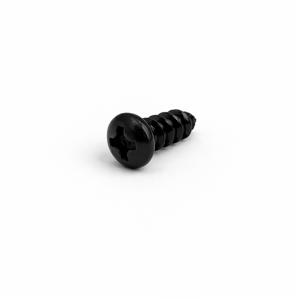 QSC SC-000442-00 M3 Phillips Pan Head Plastite Screw Black (Pack of 4)