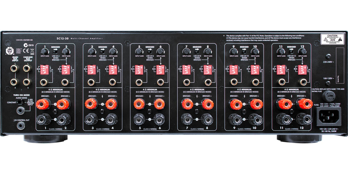 SpeakerCraft SC12-30 12-Channel 30W Distribution Amplifier, BusMatrix