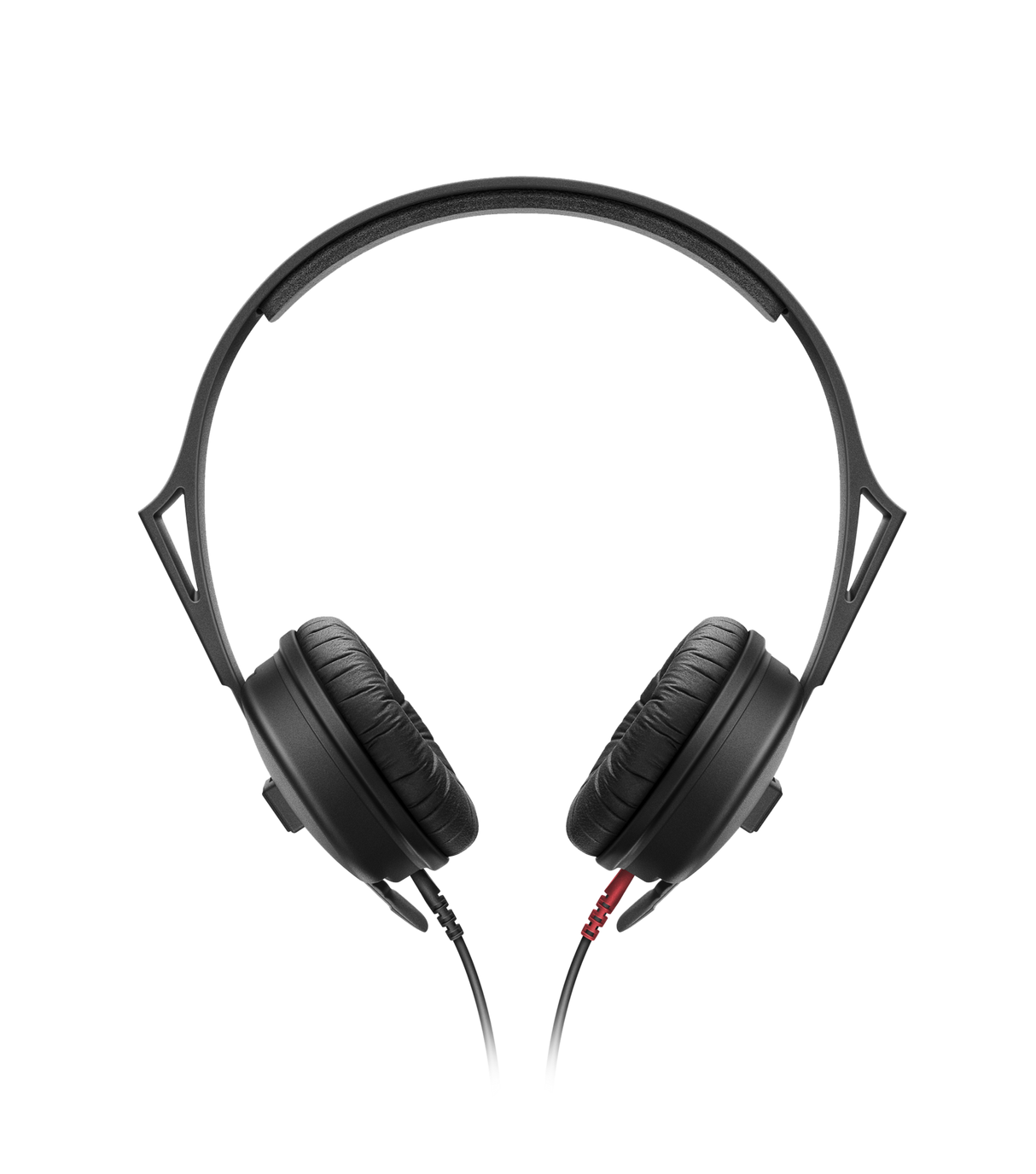 Sennheiser HD 25 Light on-ear closed-back DJ headphones with detachable 3-meter cable, 3.5/6.5mm stereo adapter, 115g lightweight design, and black finish