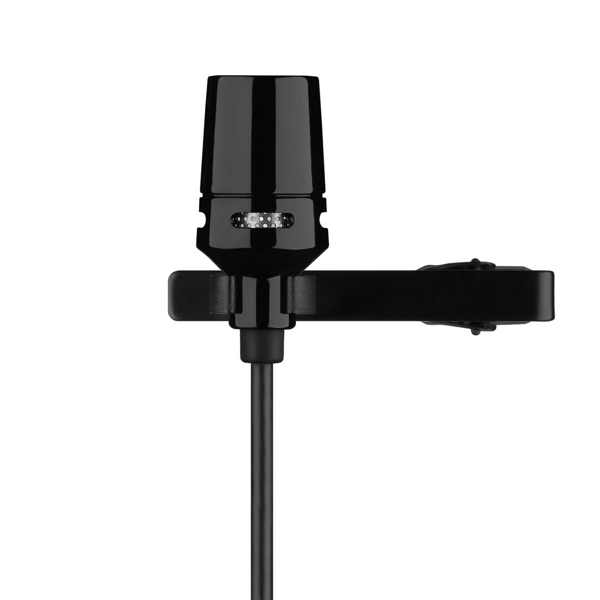 Shure Centraverse CVL-B/C-TQG lavalier headset microphone, black clip-on condenser mic with adjustable boom arm, windscreen, and ear hook