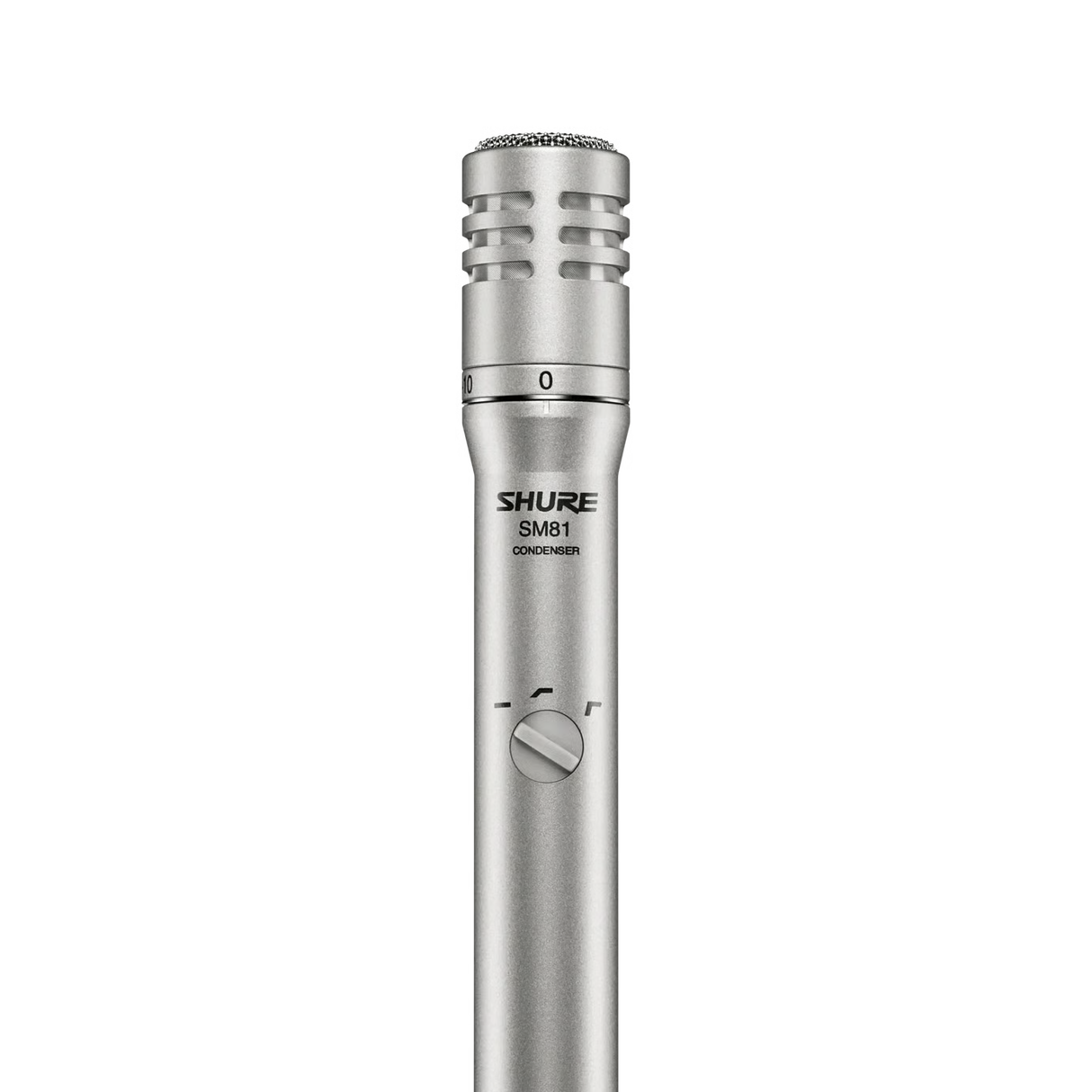 Shure SM81-LC Condenser Instrument Microphone without Cable with cardioid pickup pattern 20Hz to 20kHz response and XLR connector