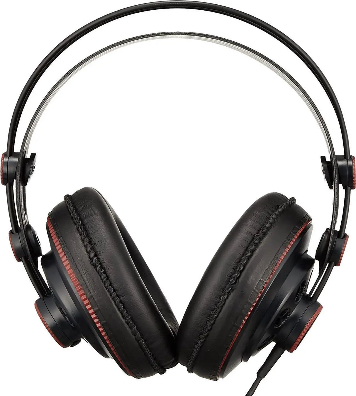 Superlux HD-681 semi-open studio headphones with black and gold earcups, self-adjusting headband, and single-sided cable for professional monitoring