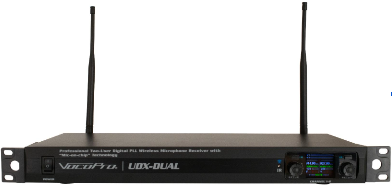 VocoPro UDX-DUAL-ULTRA 2-User Digital PLL Wireless Microphone System