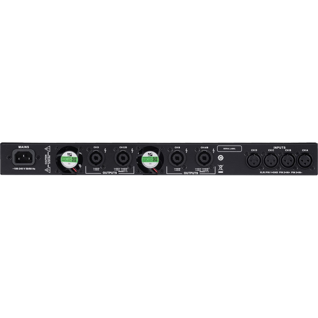 Studiomaster NEX4-1200 AES67 Networked 4-Channel Power Amplifier