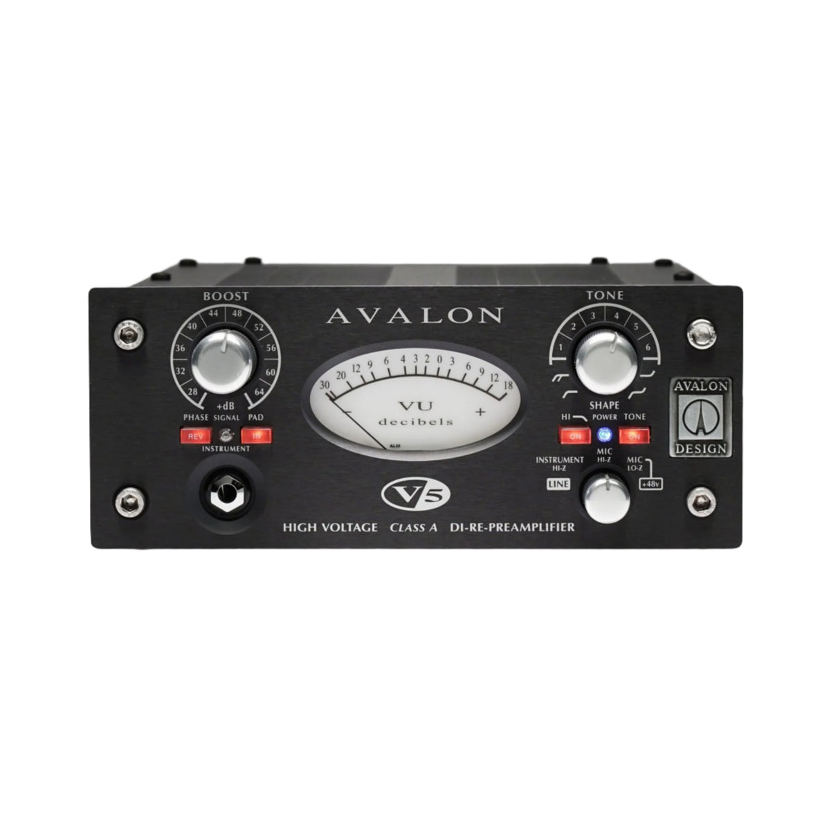 Avalon Design V5 Pure Class A Mic-Line Preamplifier - Black