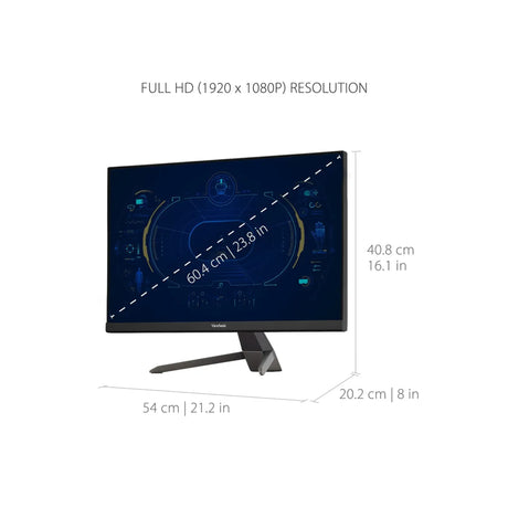ViewSonic VX2467-MHD 24-Inch 1080p 1ms 100Hz FreeSync Monitor with HDMI DP VGA