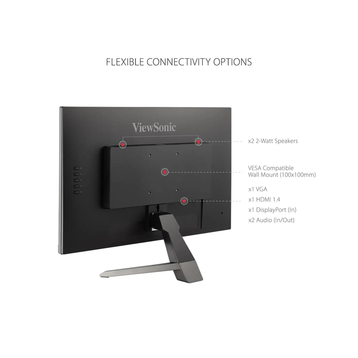 ViewSonic VX2467-MHD 24-Inch 1080p 1ms 100Hz FreeSync Monitor with HDMI DP VGA