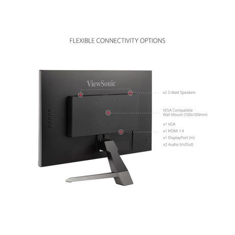ViewSonic VX2467-MHD 24-Inch 1080p 1ms 100Hz FreeSync Monitor with HDMI DP VGA
