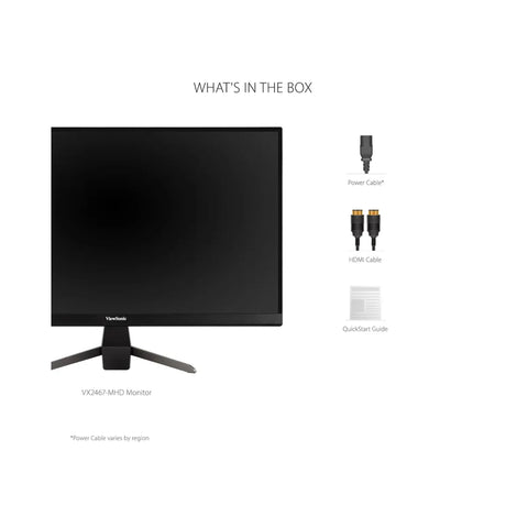 ViewSonic VX2467-MHD 24-Inch 1080p 1ms 100Hz FreeSync Monitor with HDMI DP VGA