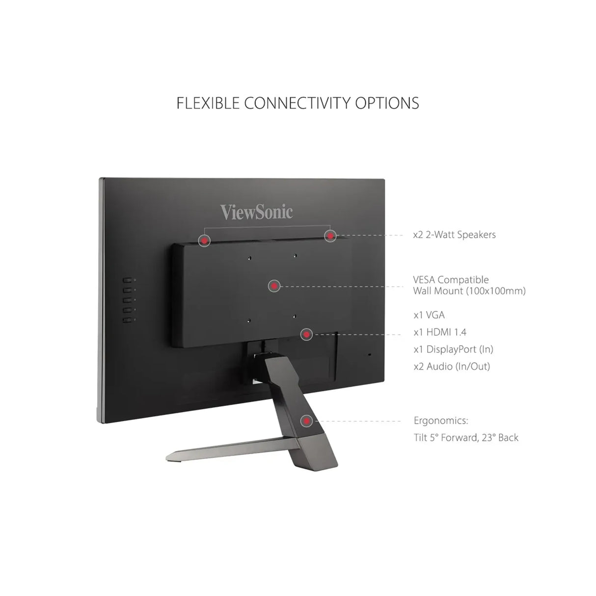 ViewSonic VX2767-MHD 27-Inch 1080p 1ms 100Hz FreeSync Monitor w/HDMI DP VGA
