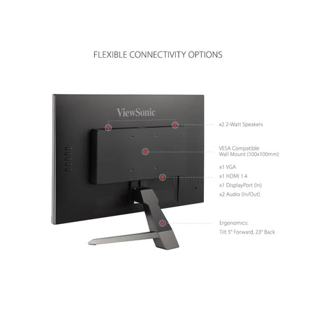 ViewSonic VX2767-MHD 27-Inch 1080p 1ms 100Hz FreeSync Monitor w/HDMI DP VGA
