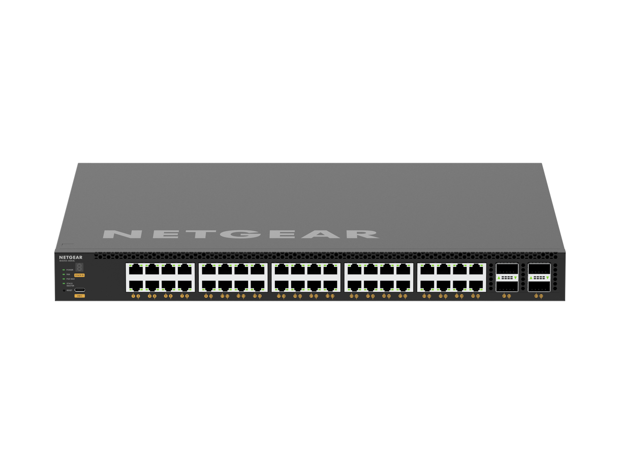 NETGEAR M4350-40X4C (XSM4344FC) 40x10G/Multi-Gig PoE++ (196W base, up to 1,676W) and 4xQSFP28 100G Fully Managed Switch
