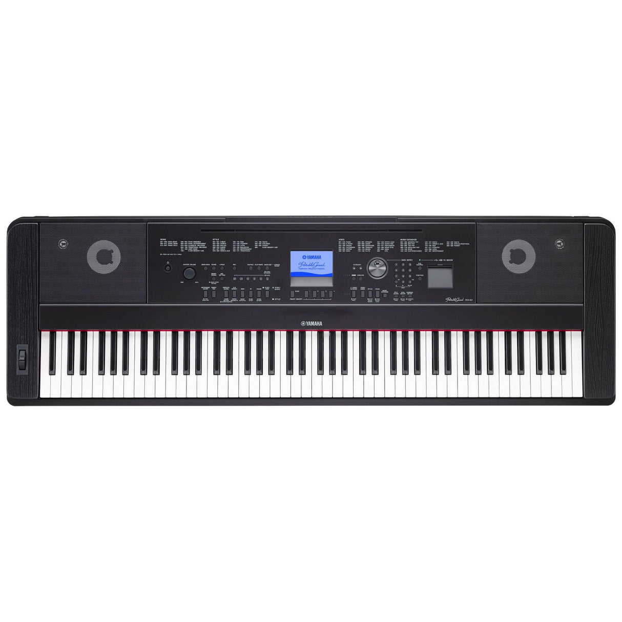 Yamaha DGX-660 88-key black digital piano with weighted keyboard and built-in speakers
