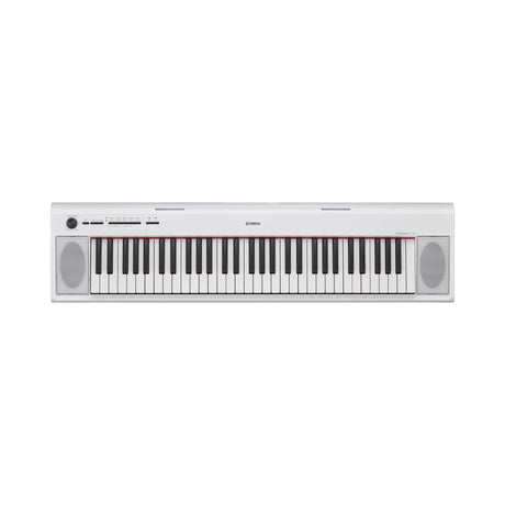 Yamaha NP12WHAD 61-Key Piaggero Portable Digital Piano with PA130 Power Adapter, White