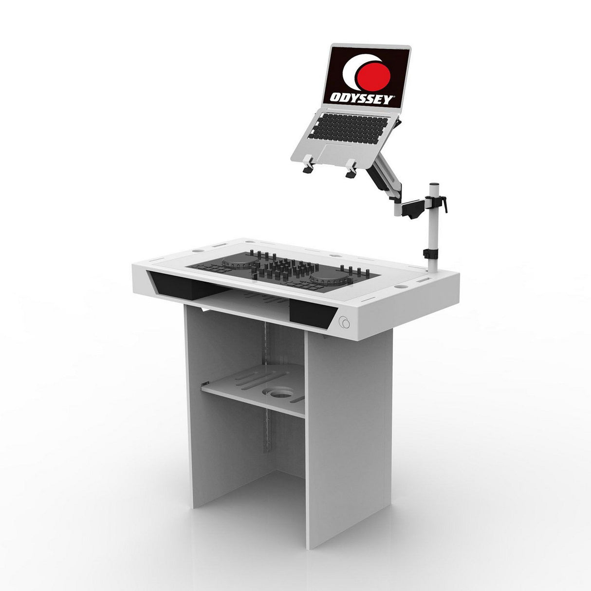 Odyssey DJ Mobile Podium 37 White