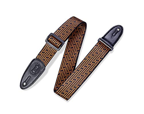 Levy’s Levy’s Signature L Guitar Strap Black Gold - accessories
