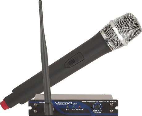 VocoPro UHF-18 Single Channel UHF Wireless Microphone System 10 Frequency