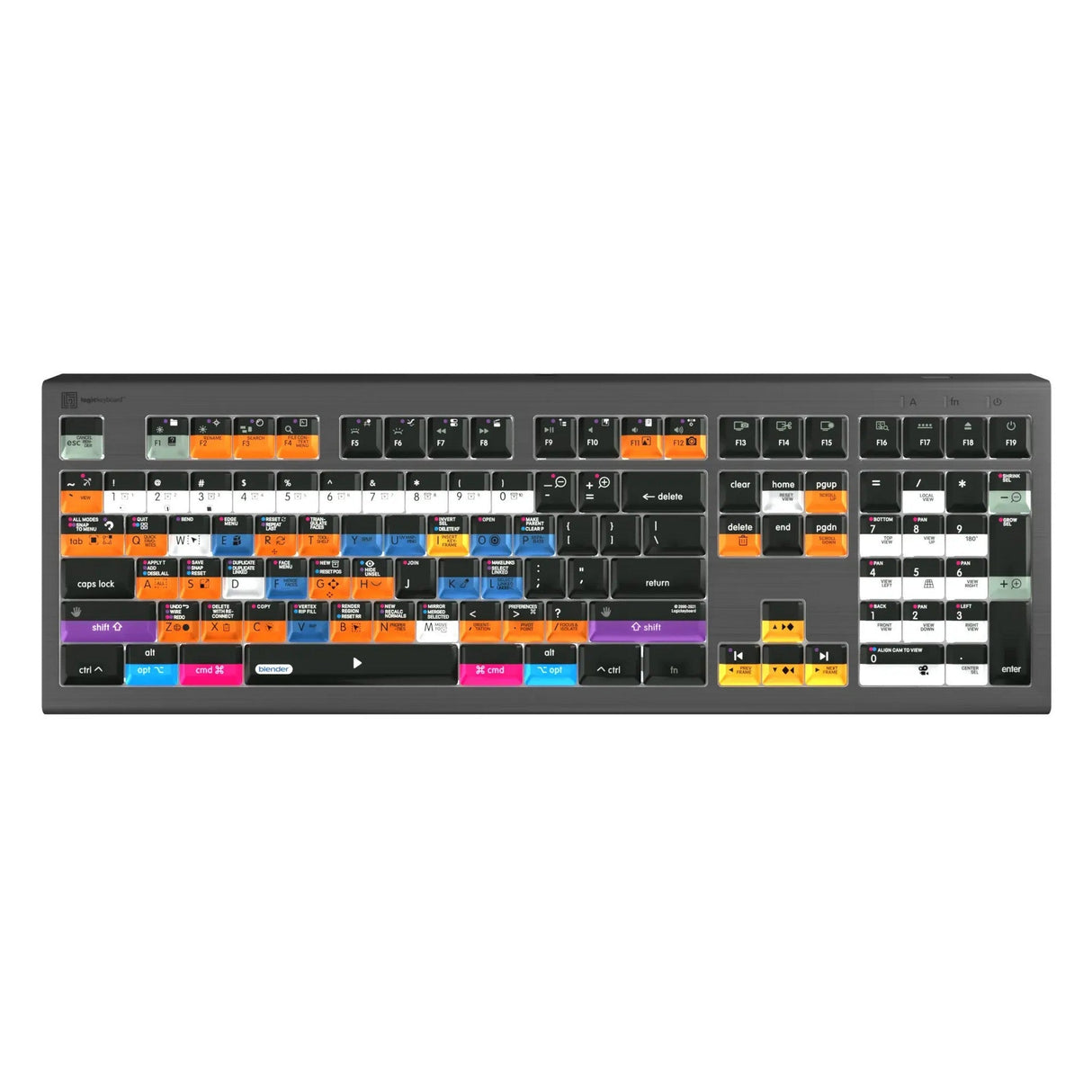 Logickeyboard Blender 3D ASTRA2 Backlit Keyboard for Mac US English