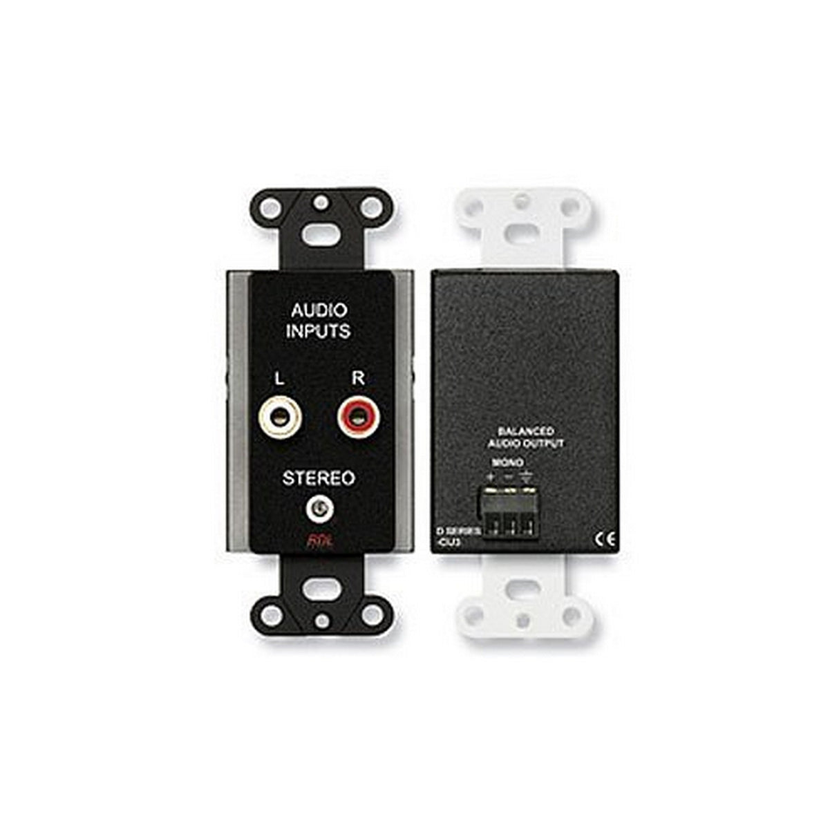 RDL DB-CIJ3 Unbalanced Line-Level Audio Input Module Mono Outputs Black