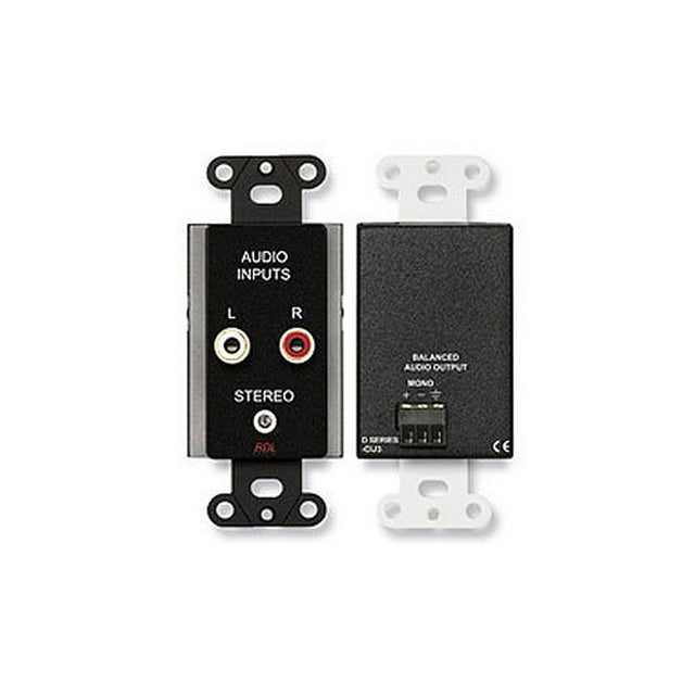 RDL DB-CIJ3 Unbalanced Line-Level Audio Input Module Mono Outputs Black