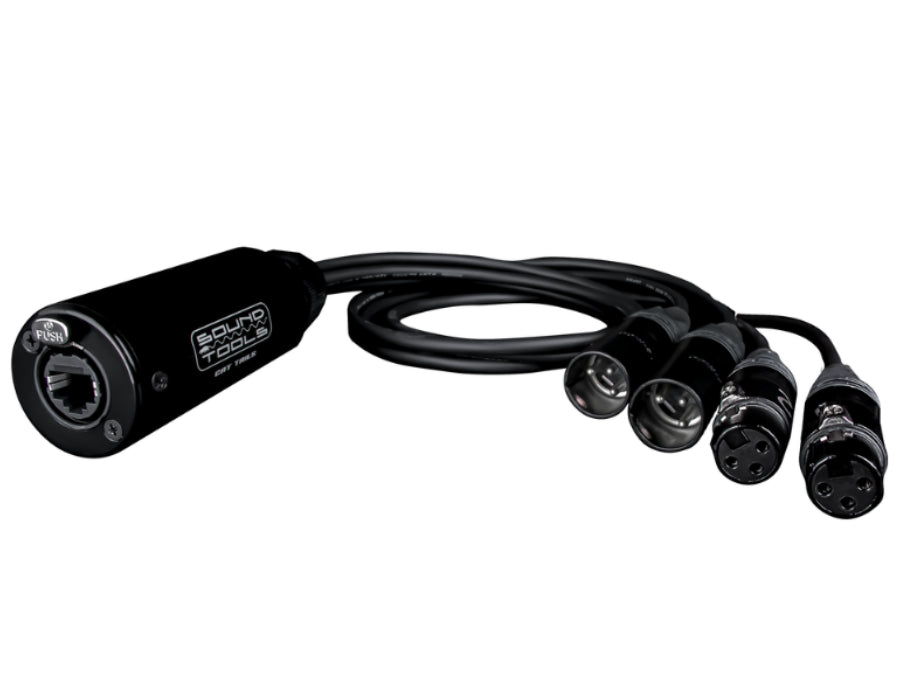 SoundTools CTFMX CAT Tails 2-Female XLR and 2-Male XLR Breakout Tails to Female etherCON 24-Inch
