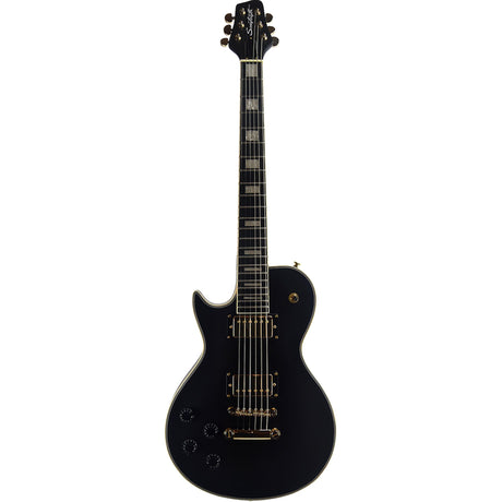 Sawtooth Heritage 70 Series Left-Handed Maple Top Electric Guitar Satin Black No Pickguard - guitar