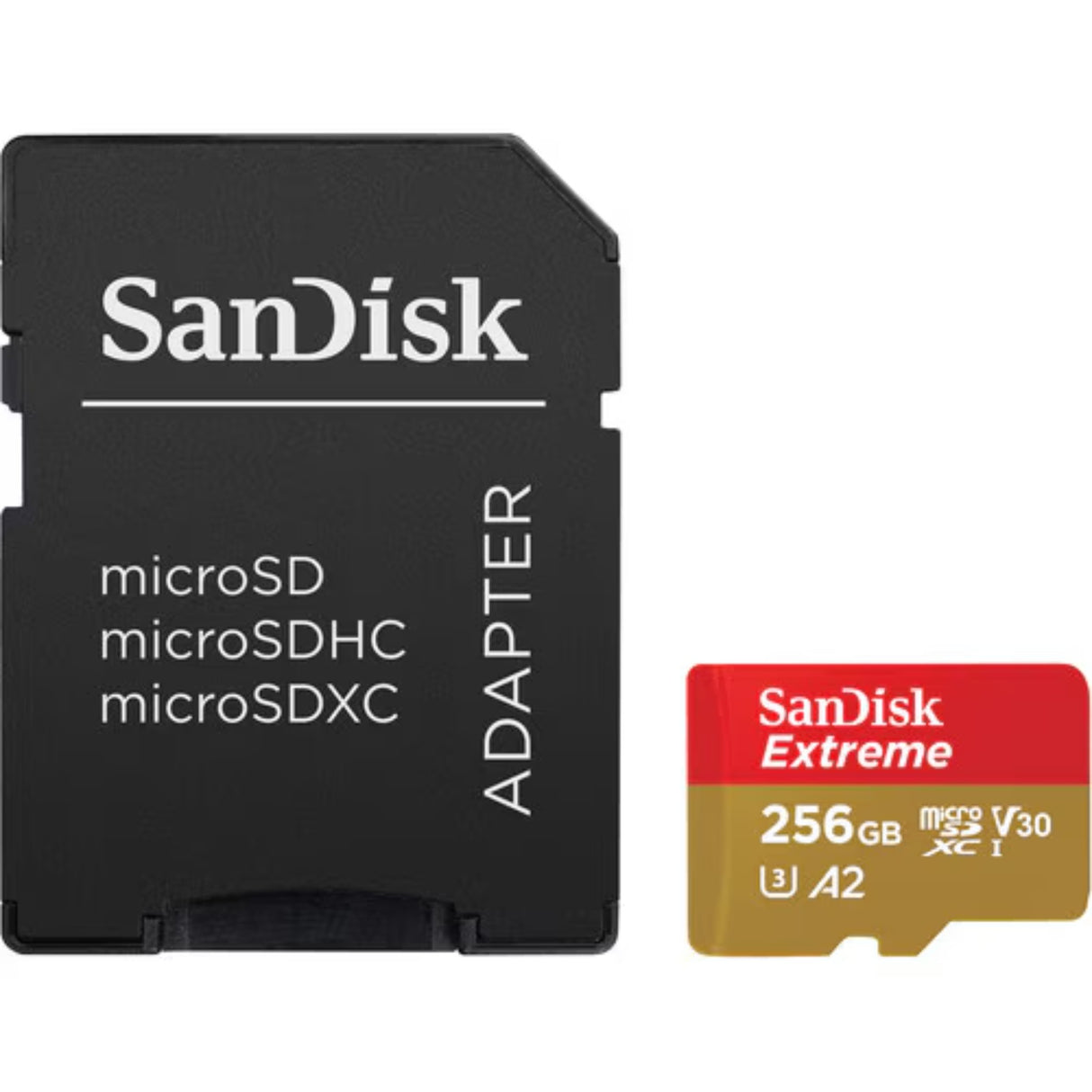 SanDisk - SanDisk Extreme 256GB microSDXC UHS-I - SDSQXA1-256G-AN6MA