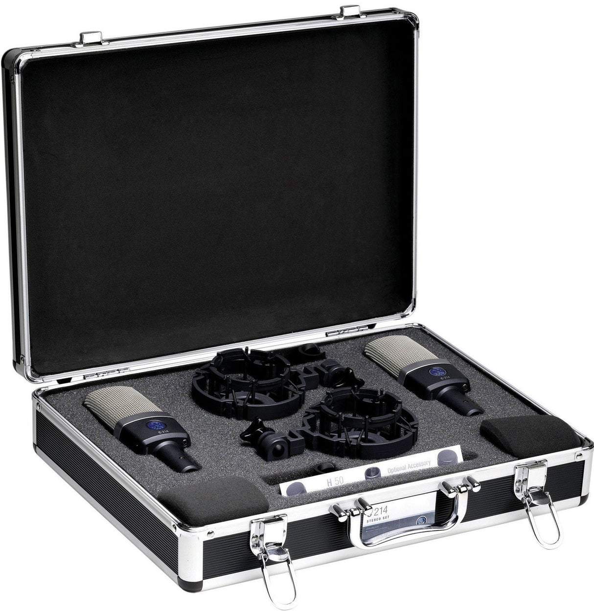 AKG C214 MATCHED PAIR Professional Large Diaphragm Condenser Microphone for Vocal Solo Instruments Pair