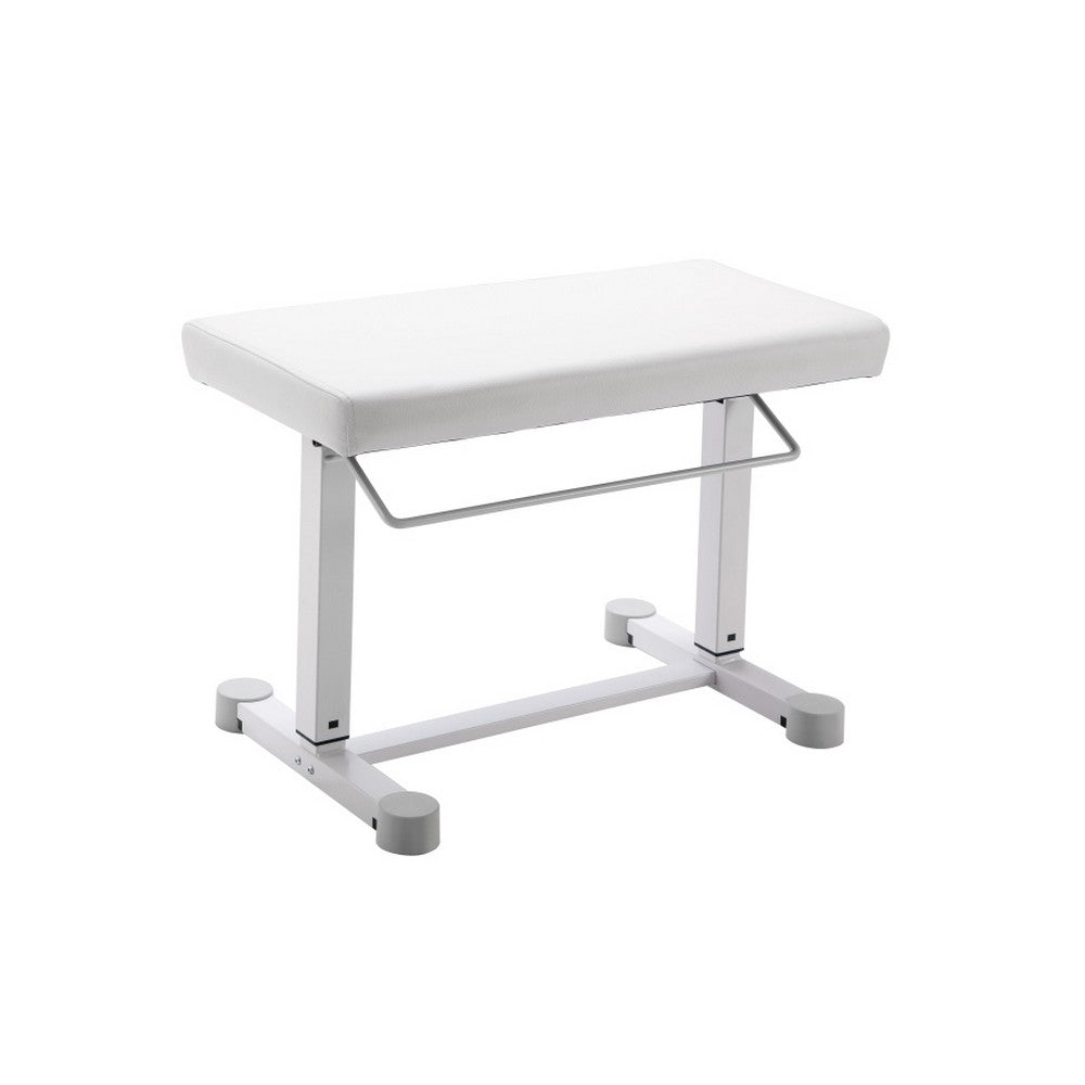 K&M 14080 Piano Bench Uplift Pure White Imitation Leather