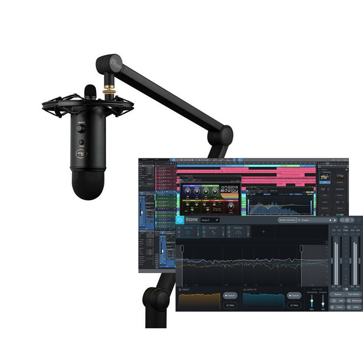 Blue Yeticaster Professional Streaming Bundle with Yeti USB Microphone Radius III and Compass