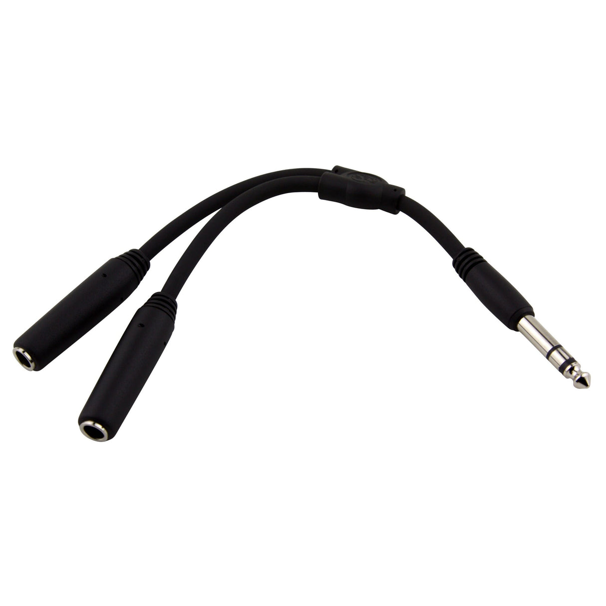 Pig Hog PY-S214S 6-Inch Y Cable Stereo 1/4-Inch (M)-Dual Stereo 1/4-Inch (F)