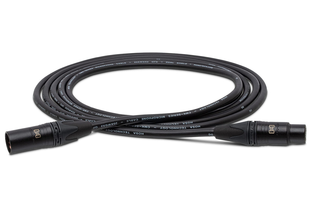 Hosa Technology CMK-015AU 3-Pin Neutrik XLR3F to XLR3M Microphone Cable 15 Foot