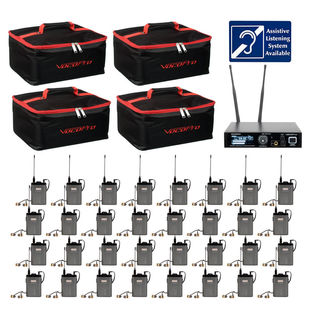VocoPro IEM-Assist-32 24-Bit Digital Stereo Wireless Assistive Listening System 902-928 MHz