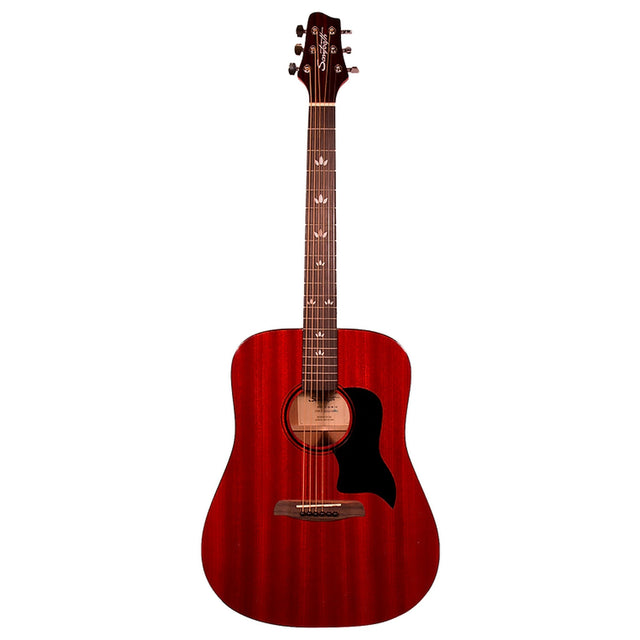 Sawtooth Transparent Cherry Mahogany Acoustic Guitar Right-Handed - guitar