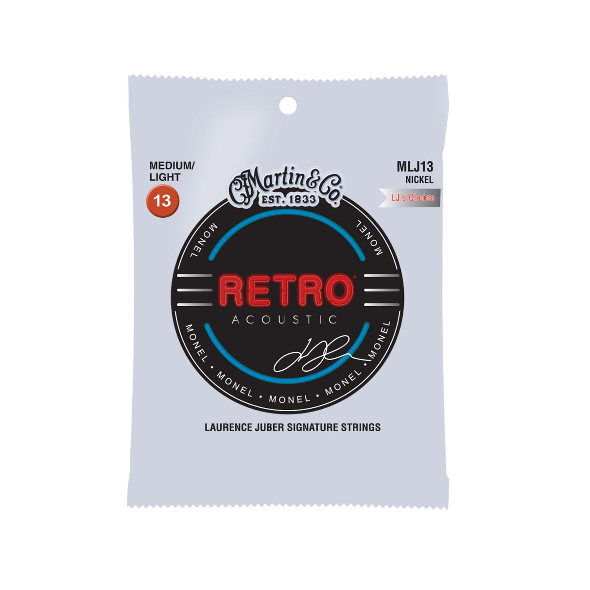 Martin Retro Acoustic Guitar Strings Medium/Light - LJ’s Choice.013 -.056 - accessories