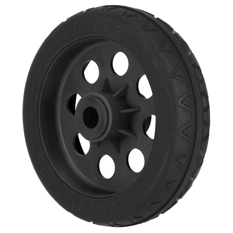 RockNRoller RWHLS8X2BK 8x2 R-Trac Symmetrical Wheel for R12 Caster 2-Pack Black Hub