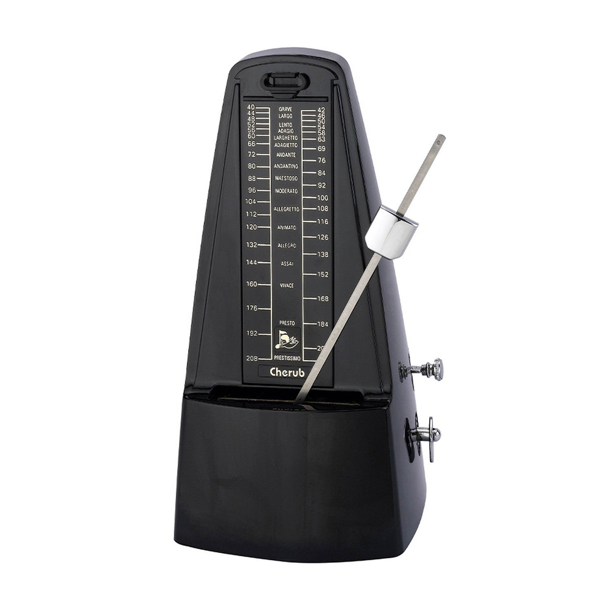 Cherub WSM-330 Mechanical Tower Shape Metronome Black