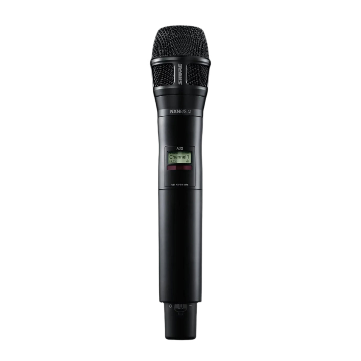 Shure AD2/N8S Supercardiod Handheld Wireless Microphone Transmitter G57: 470-616 MHz - Black