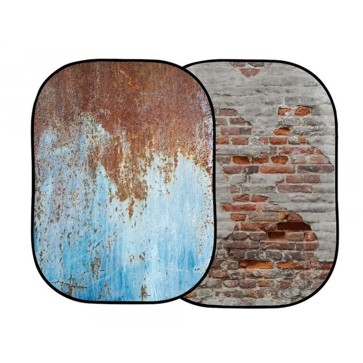 Lastolite LB5713 1.5 x 2.1 Meter Urban Collapsible Background Rusty Metal/Plaster Wall