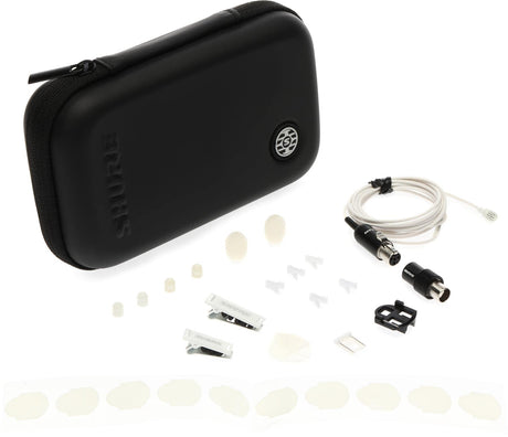 Shure TL47W/O TwinPlex Omnidirectional Subminiature Lavalier Microphone White with TA4F Connector and Accessories