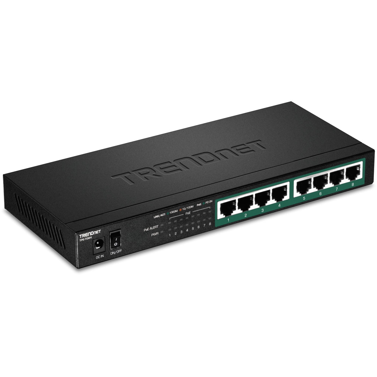 TRENDnet TPE-TG84 8-Port Gigabit PoE + Switch